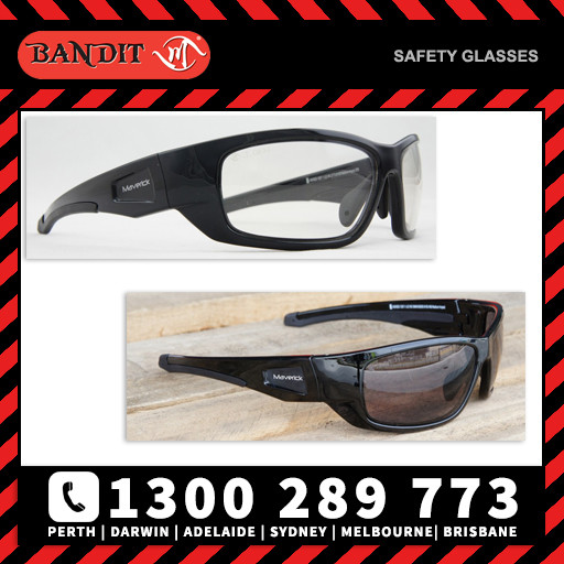 Bandit III MAVERICK Safety Glasses - Black Frame Photochromatic (Cat 1 to 3) Lens (8105SBPHGC13)
