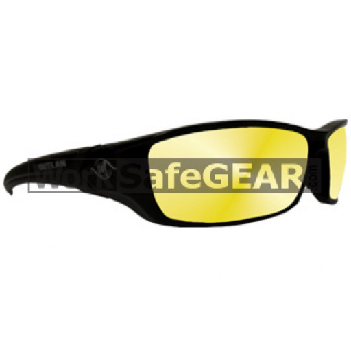 Bandit III Outlaw Fashion Safety Glasses Eye Protection Specs Black Frame, Smoke Lens (2027SBAR)
