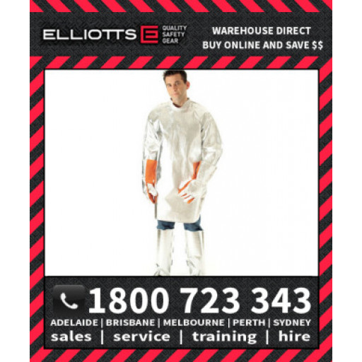 Elliotts Aluminised PREOX LINED QUARTER BACK SMOCK Furnace FR Welding Protective Clothing Workwear (APS48WL)
