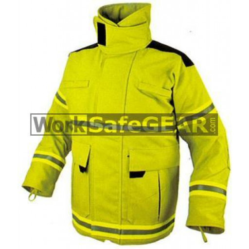 Elliotts E Series Firefighting Coat NOMEX 3D LIME REINFORCED Thermal Lined Fire Resistant Protection Workwear