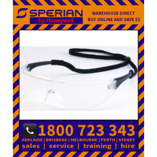 Millennia Sport Black Frame Clear Lens Hard Coat Safety Glasses