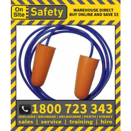 On Site Safety 100 Corded Disposable Class 5 27dB Ear Plugs
