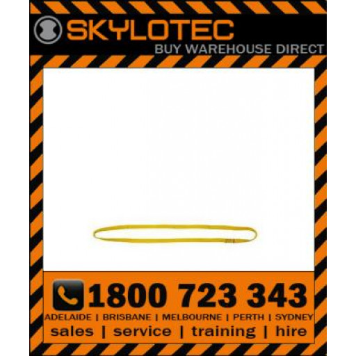 Skylotec attachment sling loop 35 kN - Top stitched YELLOW hose strap 25mm wide (L-0010-GE-1.2) 1.2m length