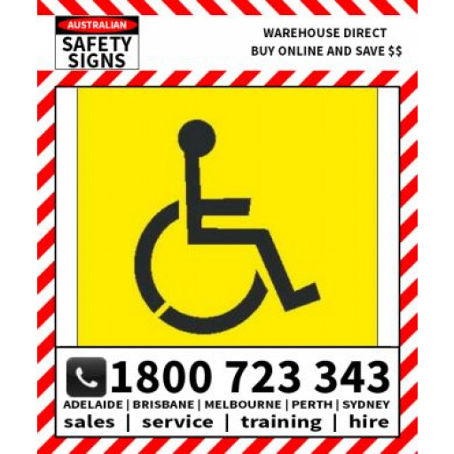 (STS327) STENCIL DISABLED SYMBOL 650SQR POLY