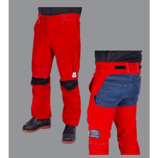 Elliotts Big Red Leather Welders LRG-XLG Trousers - Seatless (BRWTSLLRG)