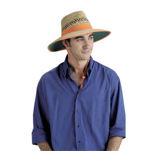 ELLIOTTS Straw Hat with Orange Band