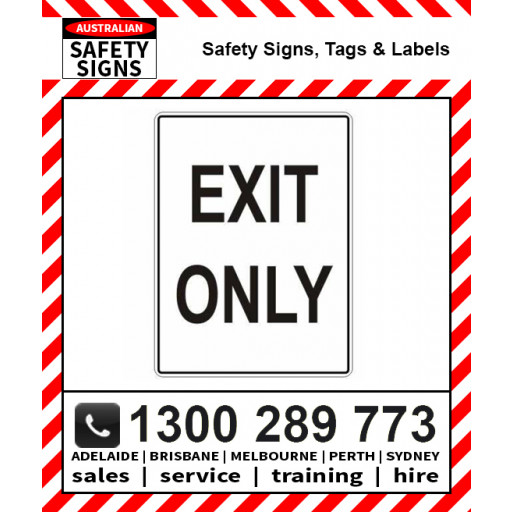 EXIT ONLY 450x600mm Metal