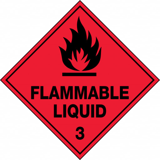 270x270mm - Self Adhesive - Flammable Liquid 3 (HLTM103A)