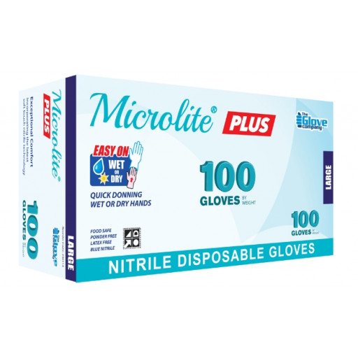 TGC Microlite Plus Nitrile Disposable Gloves Large (230113)