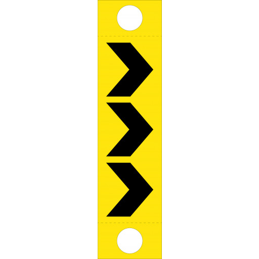 1215x300mm, Corflute Bollard Sign - Chevron Right Arrow (Sign Only) (PBC02)