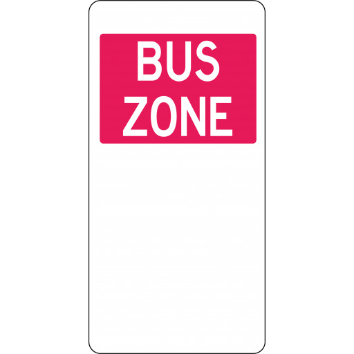 225x450mm - Aluminium - Bus Zone (R5-20)
