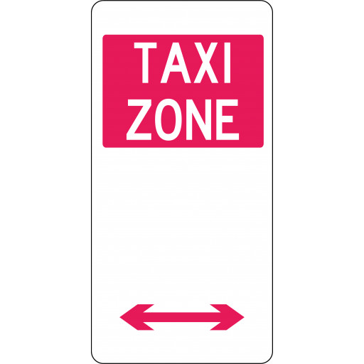 225x450mm - Aluminium - Taxi Zone (Double Arrow) (R5-21(D))