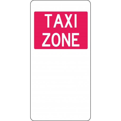 225x450mm - Aluminium - Taxi Zone (R5-21)
