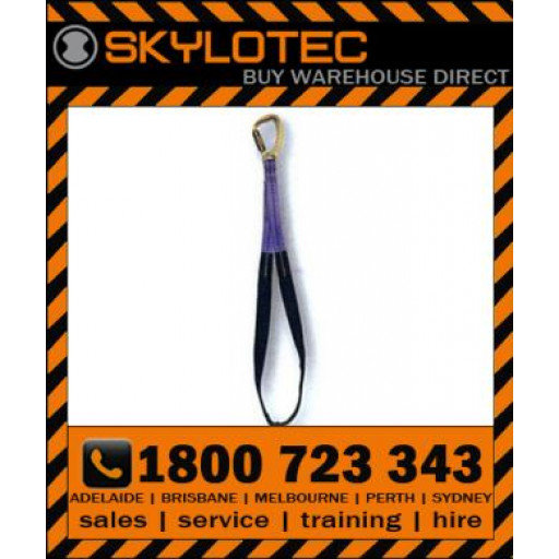 Skylotec attachment sling LOOP SEP 40kN - Cut proof 30mm wide fibres with a sewn in 40mm outer sheath, Fitted with steel 45kN autolock karabiner 22mm gate (L-0397-1.35) 1.35m length