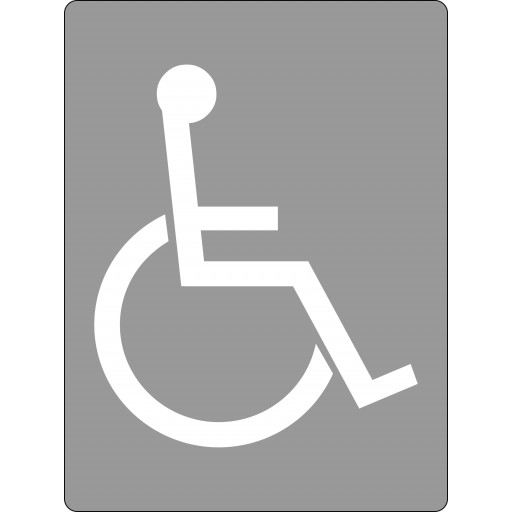 600x450mm - Poly Stencil - Disabled Symbol (ST1202)