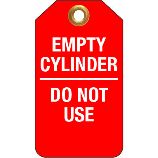 75x160mm - Tear Proof Tags - Pkt of 25 - Empty Cylinder Do Not Use (TDT256TP)