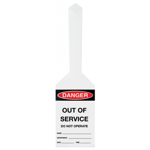 170x80mm - Self Locking Tags - Pkt of 25 - Danger Out of Service Do Not Operate (UDT401)