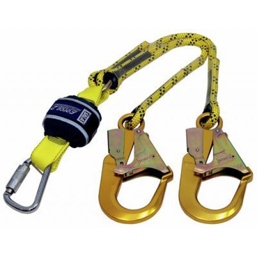 Force2 Shock Absorbing Lanyards Kernmantle Rope Double Tail 1.0m overall length