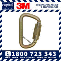 3M DBI-SALA Rollgliss Technical Rescue Offset D Fall Arrest Carabiner with Captive Eye 2000117 -16kN 20mm gate