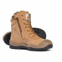 Mongrel Boot 451050 Wheat High Leg ZipSider with Scuff Cap Size 10