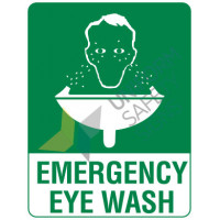 240x180mm - Self Adhesive - Emergency Eye Wash (506DA)