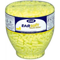 (Case of 4 bottles) 3M E.A.Rsoft Yellow Neons One Touch Refill, Large Uncorded Earplugs, 391-1008