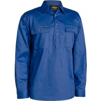Bisley Closed Front Cotton Drill Long Sleeve Shirt