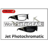 Bandit III JET Photochromatic Transition Lens Safety Glasses Eye Protection Specs Black Frame (5506SBPHGC)