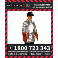 Elliotts Aluminised PREOX LINED COAT SHORT Furnace FR Welding Protective Clothing Workwear (APC91WL)