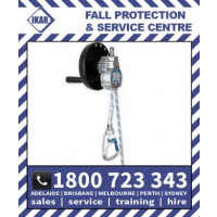 IKAR 20m Controlled Descent Device - Aluminium Housing, Kernmantle Rope Lifeline - Integral Hoisting Facility (ABS3aWH20)