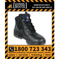 Mongrel Black Low Leg ZipSider Boot Work Boot Victor Footwear Shoe (961020)