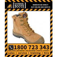 Mongrel ZipSider Safety Boot High Ankle Wheat Safety Work Boot Victor Footwear Shoe (561050)