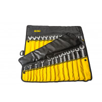 RX03B618BK - 34 PCE COMBO SPANNER ROLL - BLACK WITH YELLOW POCKETS pic1.jpg