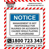 (N485BAM) NOTICE MANAGEMENT IS NOT .. 450x600mm METAL