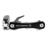 KeySmart Rugged Alum-Blk with Belt Clip,Bottle Opener
