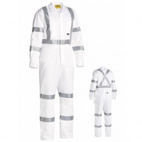 Bisley 3M Taped White Drill Coverall (BC6806T)