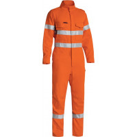 Bisley Tencate Tecasafe Plus 580 Taped Hi Vis Lightweight FR Non Vented Engineered Coverall Orange (BC8185T-BVEO) Size 102R
