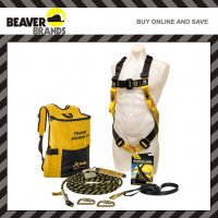 Beaver B Safe Roofers Kit Tradies harness & 15m rope system.
