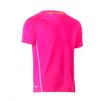 Bisley Cool Mesh Tee Pink with reflective piping
