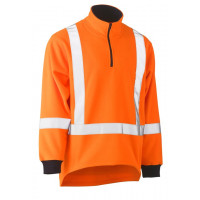 Bisley TTMC-W Taped Hi Vis Fleece Pullover Orange