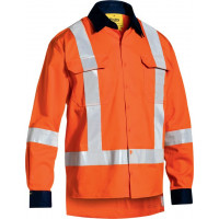 Bisley TTMC-W Cool Lightweight Drill Long Sleeve Shirt Orange