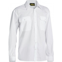 Bisley Permanent Press Long Sleeve Shirt White