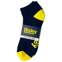 (3 pack) Bisley 6-10 Navy Ankle Sock (BSX7215)