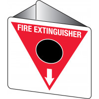 225x225mm - Poly - Off Wall - Fire Extinguisher Marker - CO2 (Black) (FRL04OWP)