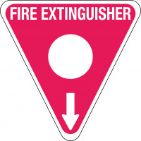 350mm Poly Triangle - Fire Extinguisher Marker - Powder AB(E) (White) (FRL05TRP)
