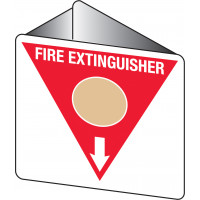 225x225mm - Poly - Off Wall - Fire Extinguisher Marker - Wet Chemical (Gold) (FRL07OWP)