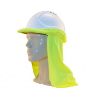 Uveto HI VIS YELLOW Micro Mesh Hard Hat Flap Safety Helmet Attachment