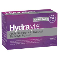 Hydralyte Electrolyte Powder Sachets 4.9g (Pack of 24) - Apple Blackcurrant