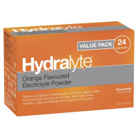 Hydralyte Electrolyte Powder Sachets 4.9g (Pack of 24) - Orange