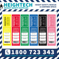 Height Safety Fall Protection Inspection Test Tag